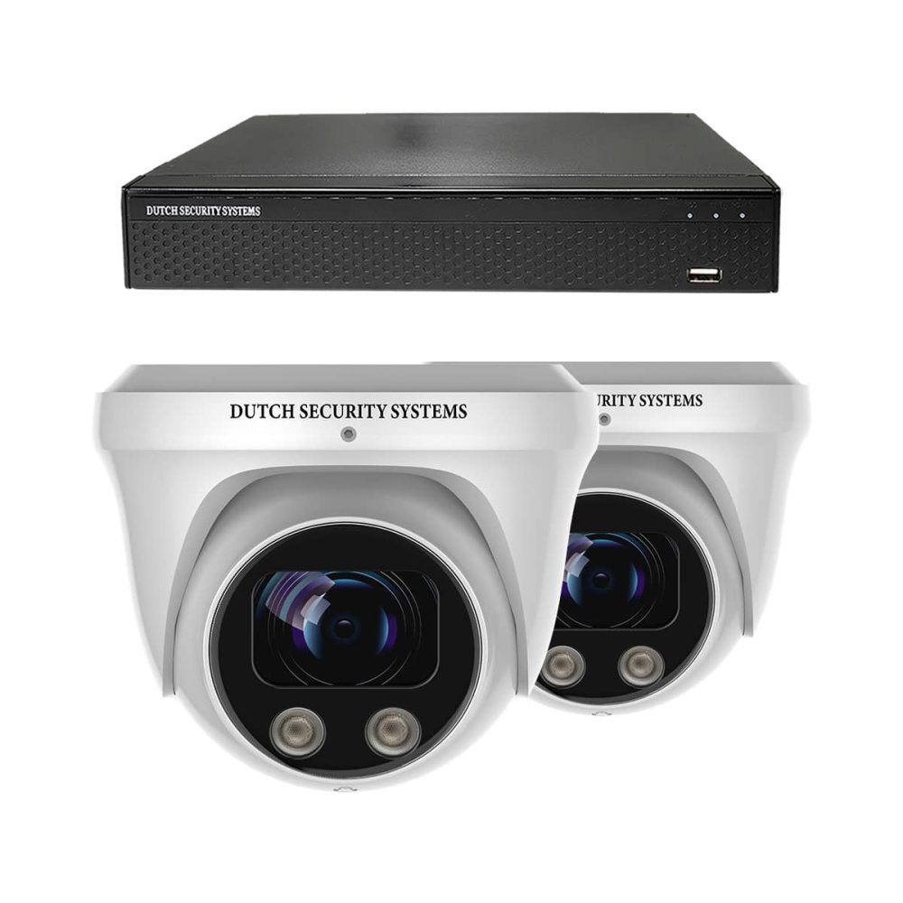 Beveiligingscamera set - 2x PRO Dome camera - QHD 2K - Sony - Wit