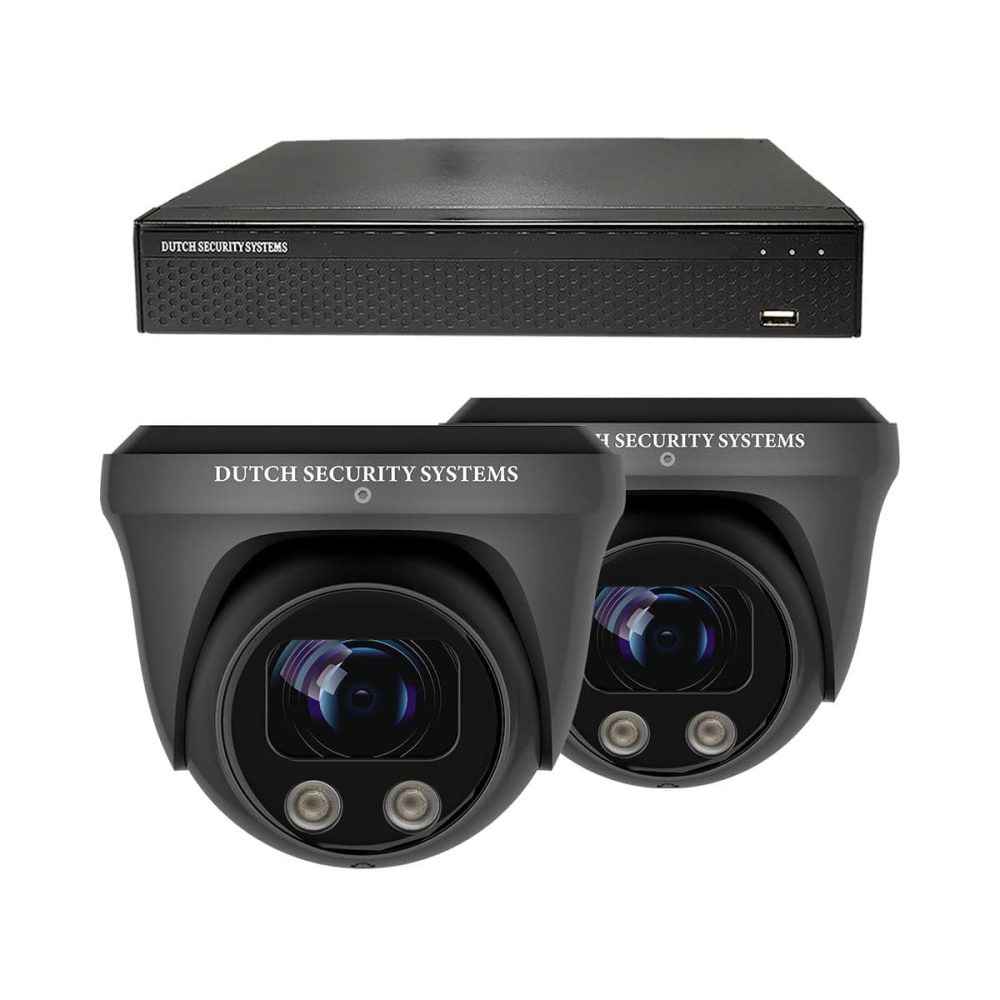 Beveiligingscamera set - 2x PRO Dome camera - QHD 2K - Sony - Zwart