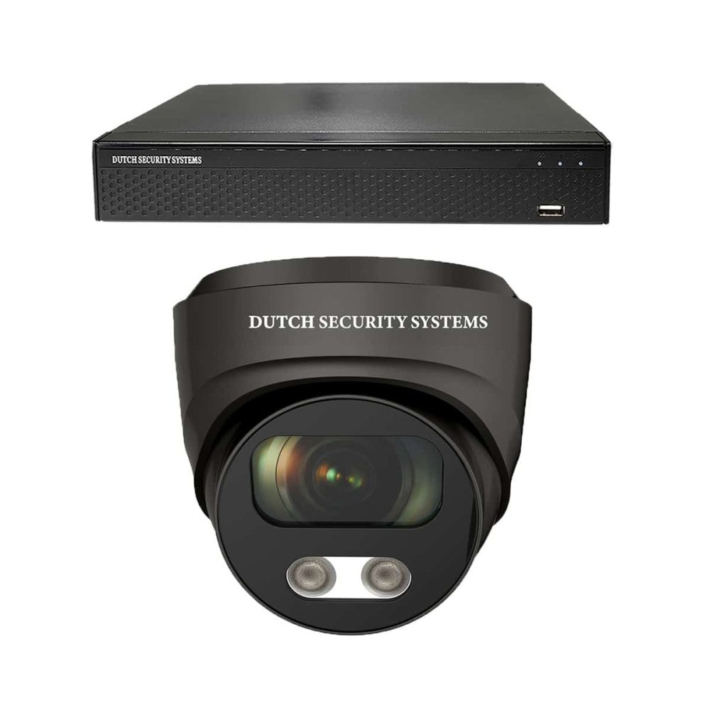 Beveiligingscamera set - 1x Dome camera - UltraHD 4K - Sony 8MP - Zwart