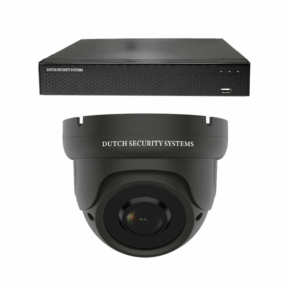 Draadloze beveiligingscamera set - 1x Dome camera - QHD 2K - Sony 5MP - Zwart