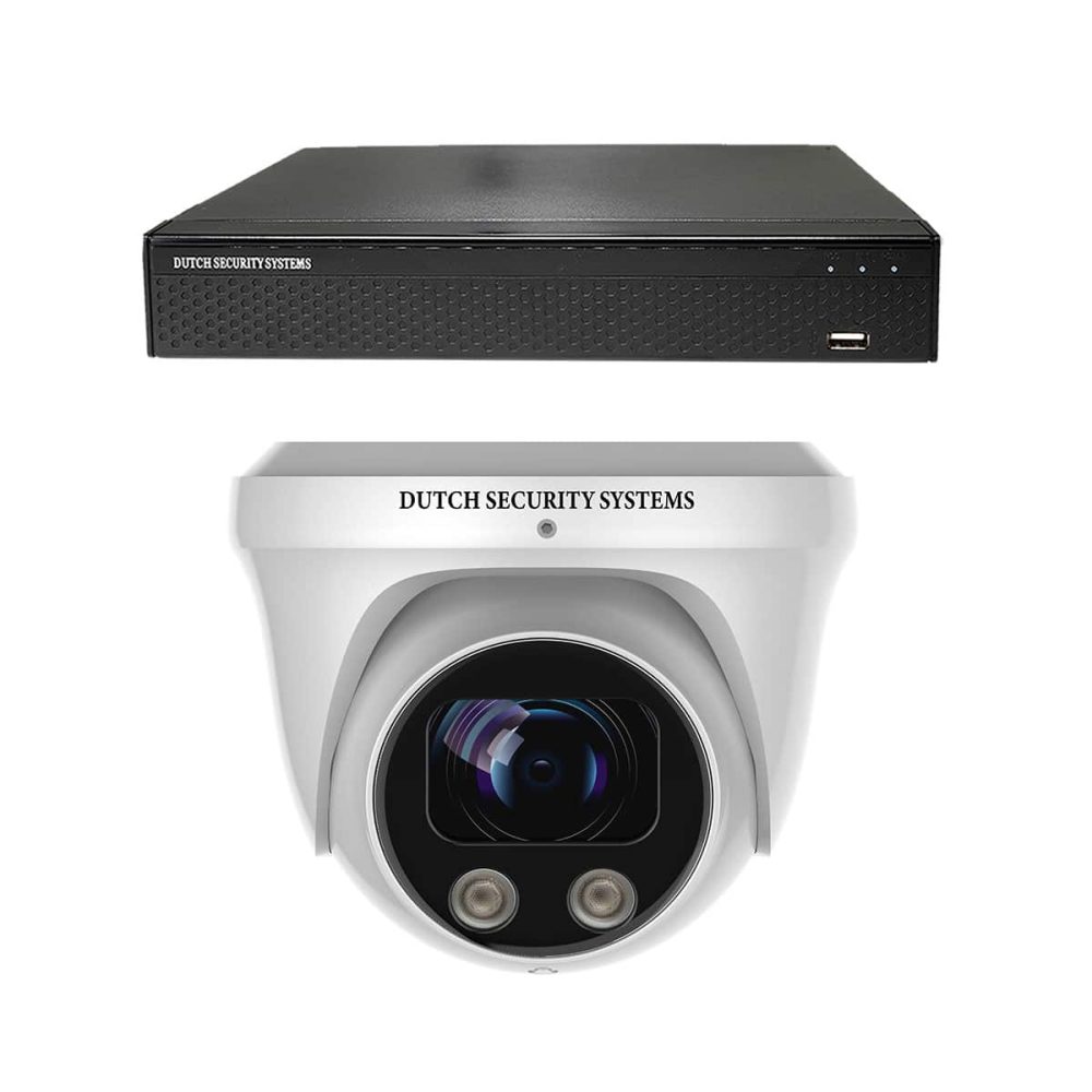 Draadloze beveiligingscamera set - 1x PRO Dome camera - UltraHD 4K - Sony 8MP - Wit